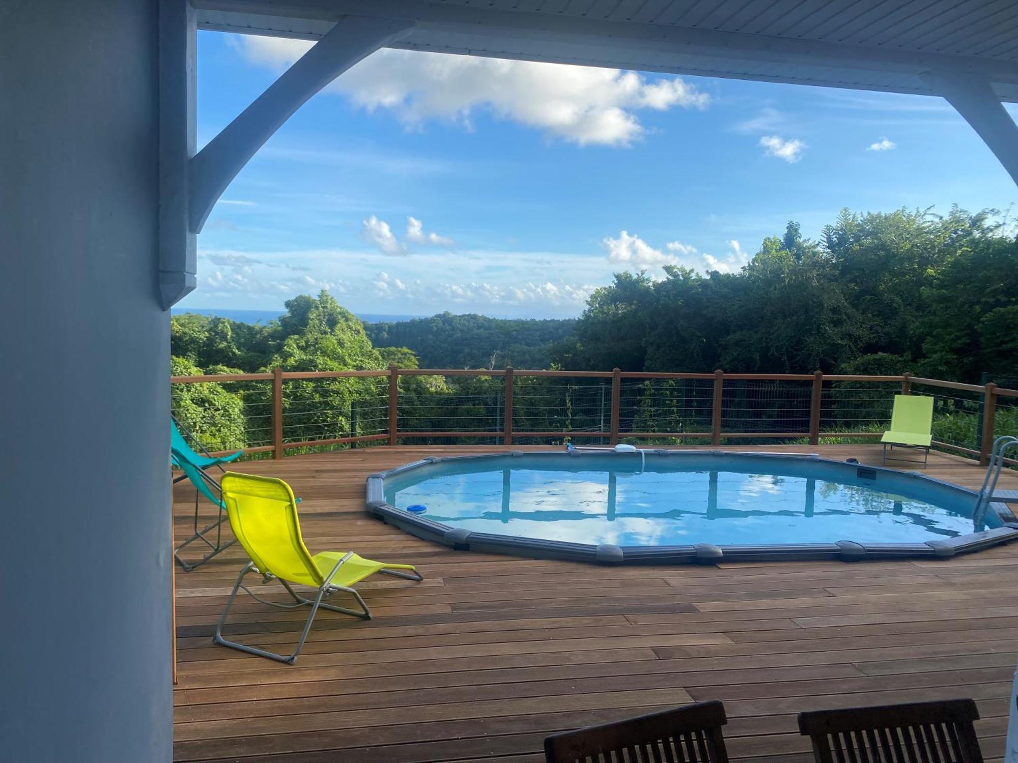 Les Terrasses De Maelle - Jolie Villa F4 Vue Mer Riviere-Salee Exteriör bild