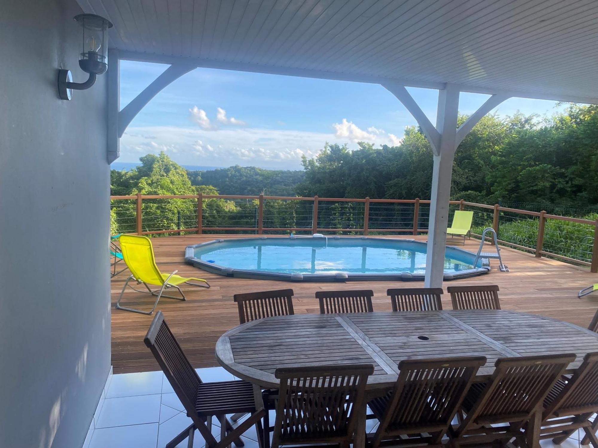 Les Terrasses De Maelle - Jolie Villa F4 Vue Mer Riviere-Salee Exteriör bild